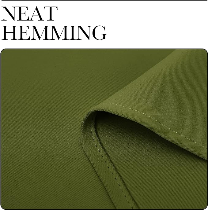 NICETOWN Window Curtain Panels, Christmas Window Decoration Thermal Insulated Solid Grommet Blackout Draperies/Drapes (One Pair, 34 by 84-inch, Olive Green)