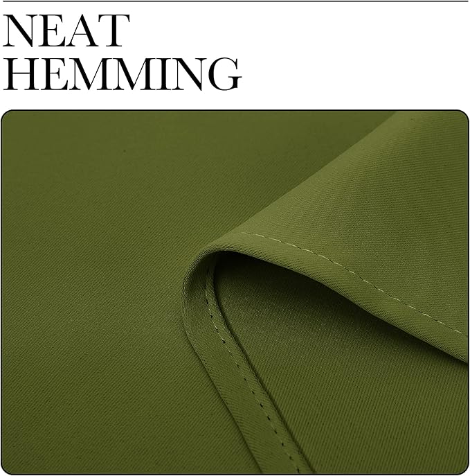 NICETOWN Christmas Bedroom Curtain Panels Blackout Draperies, Holiday Christmas Decor Thermal Insulated Solid Grommet Blackout Curtains/Drapes (One Pair, 34 by 45-inch, Olive Green)