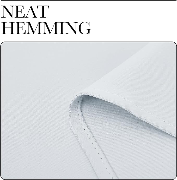 NICETOWN Room Darkening Curtain Panels for Bedroom, Easy-Care Solid Thermal Insulated Grommet Room Darkening Draperies/Drapes (Greyish White, 2 Panels, 42 by 48)