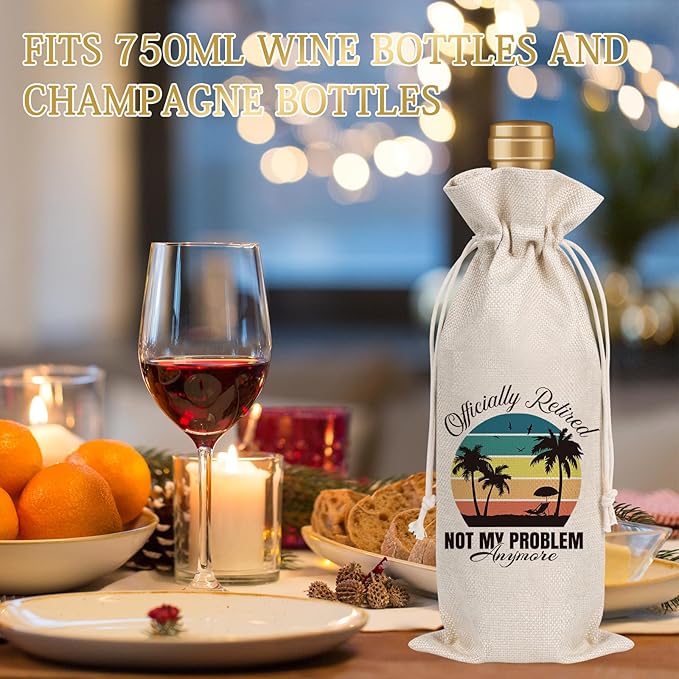 Retirement Gifts for Women Men - Retirement Wine Bag Officially Retried Gift for Teacher Retirement Travel Gifts Funny Retirement Wine Bag Gift for Retired Teachers Employees Friends Colleague