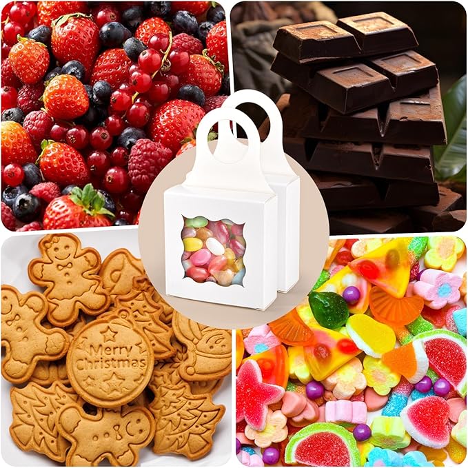 30pcs Wine Bottle Box with Window, Card Paper Hanging Box Foldable Decor Wine Bottle Hanging Favor Boxes Gift Boxes for Holding Party Birthday Candy Truffles Chocolate Cookies