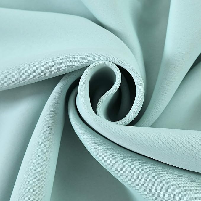 Aqua Valances for Kitchen Windows Rod Pocket Blackout Thermal Insulated Window Treatment Valances 1 Panel 42 by 18 Inch