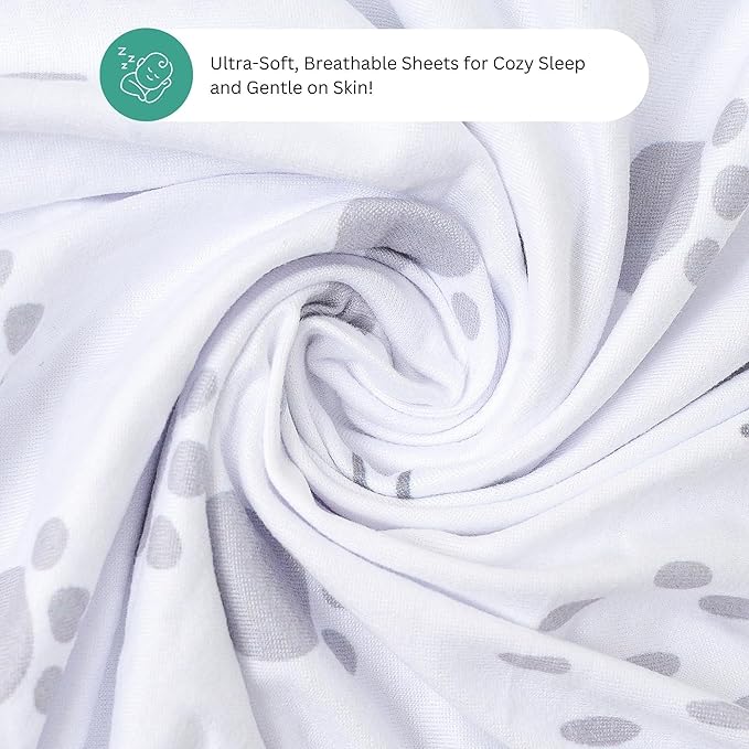 Bassinet Sheets for Dream On Me Karley, Plus, Lacy, Small Regalo Basics, Baby Delight Slumber, Snuggle Nest, Graco Carry Cot, 3 Pack, 16 x 32, Ultra Soft, Unisex Boys Girls, Gray (Woodland Rainbow)