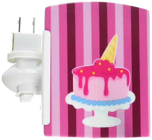 Caroline's Treasures BB9061CNL Ice Cream Cone Cake Ceramic Night Light Compact, UL-Certified, Ideal for Bedroom, Bathroom, Nursery, Hallway, Kitchen, 6x4x3, Multicolor