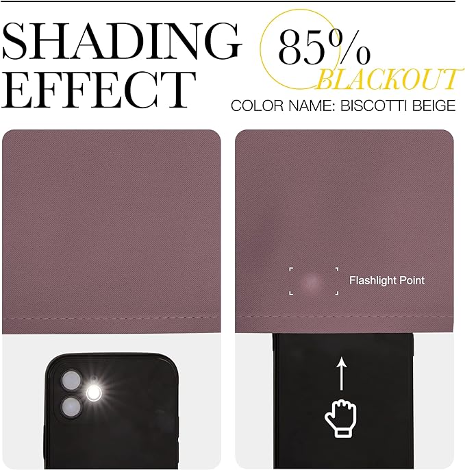 NICETOWN Bedroom Curtain Panels Blackout Draperies, Dry Rose, 1 Pair, 34 by 45-inch, Thermal Insulated Solid Grommet Blackout Curtains/Drapes