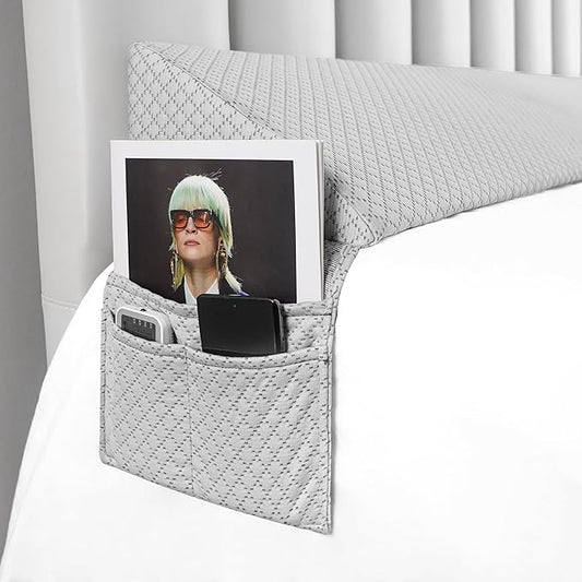 King Bed Wedge Pillow for Headboard,Foam Headboard Pillow Wedge,Bed Gap Filler,Mattress Wedge,Mattress Gap Filler - Fill The Gap (0-8") Between Headboard and Mattress (Gray, 76"x10"x8")