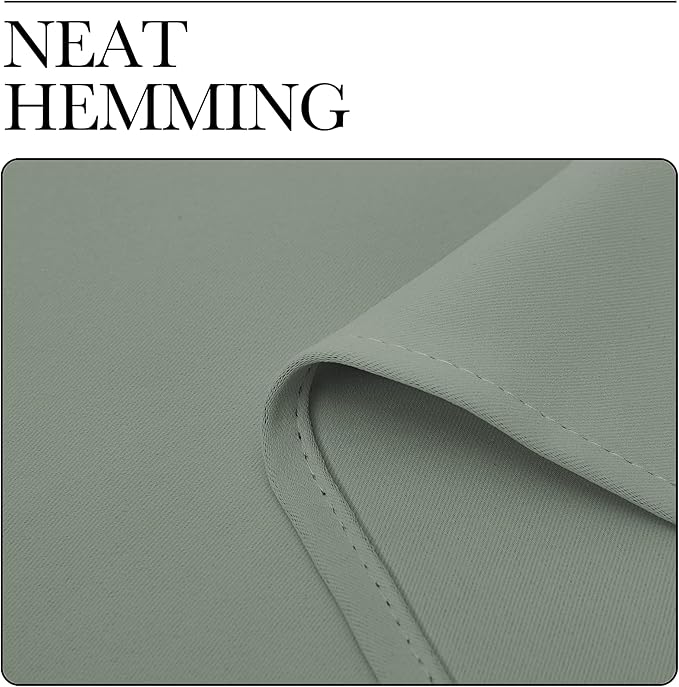 NICETOWN Greyish Green Blackout Curtains 108" Long for Office, 55" Wide, 2 Pieces, Dining Room, Guest Room, Sound Reducing Heat and Cold Block Curtain Panels for Modern Room Decorative