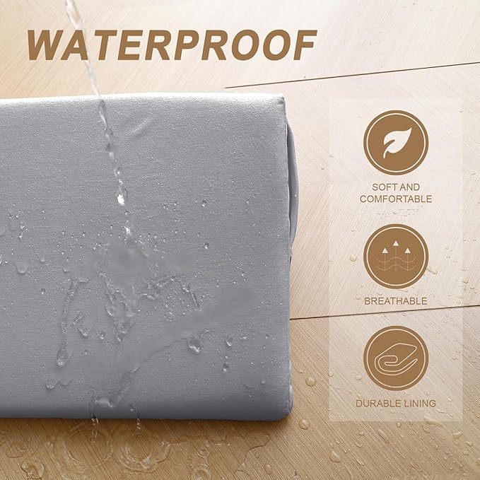 WdFour Bed Wedge Pillow, Close Off Headboard, Wall and Mattress Gap. Incline, Slanted Sweat-Proof Pillow for Neck and Back Pain Relief Anti-snoring for Comfortable Sleeping.(Gray,54Wx10Dx6H)