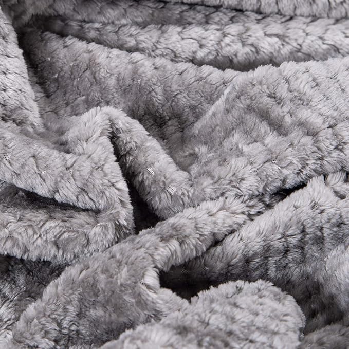 Fuzzy Throw Blanket, Plush Fleece Blankets for adults, Toddler, boys and Girls, Warm Soft Blankets and Throws for Bed, Couch, Sofa, Travel and Outdoor, Camping (Twin(60"x80"), XL1-Flint Gray)