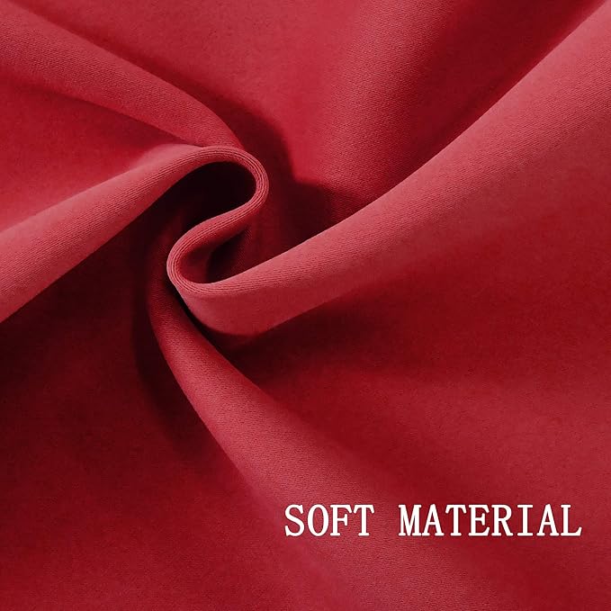 Red Christmas Valance for Kitchen Blackout Grommet Curtain Valance Window Treatment for Living Room Short Straight Drape Valance for Bedroom Kids Room/Basement/Loft 70X18 Inch Long 1 Panel