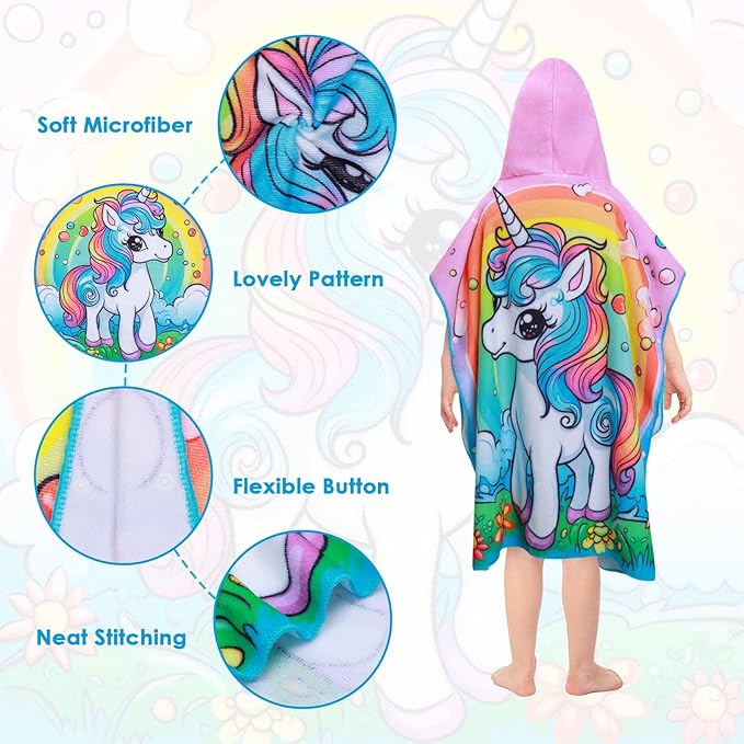 Kids Beach Towels Baby Towels with Hood Toddler Pool Towel Large Bath Towels for Boys and Girls for Travel Shower Swimming