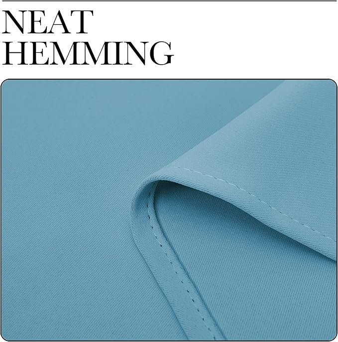 NICETOWN Window Treatment Thermal Insulated Solid Grommet Room Darkening Curtains/Drapes for Bedroom (Set of 2 Panels, 42 by 63 inches Long, Teal Blue=Light Blue)