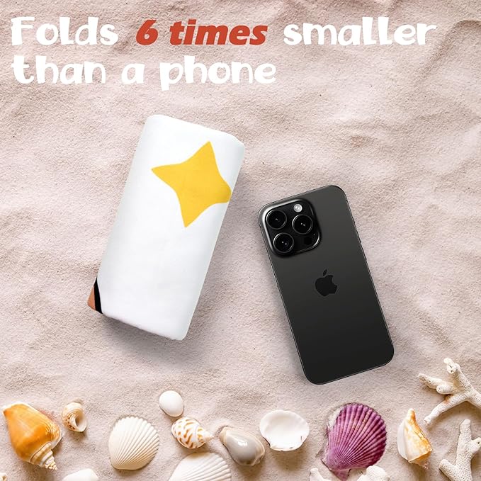 Cleanbear Kids Beach Towel - Cute Tired Bear Design, Soft and Absorbent, Perfect for Bath, Pool, and Beach - Embrace Relaxation and Comfort