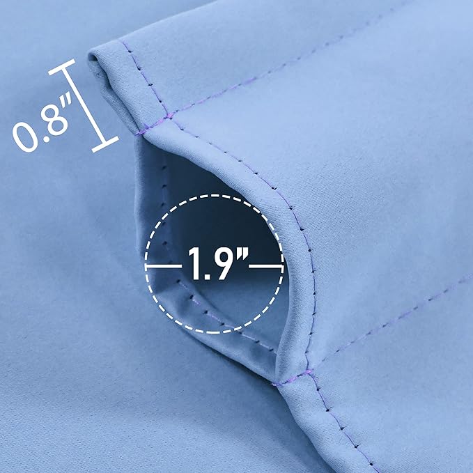 Sky Blue Valance for Windows 52x18 Inch Solid Thermal Insulated Blackout Rod Pocket Kitchen Short Curtain Toppers Valance for Bathroom Living Room, Light Baby Blue