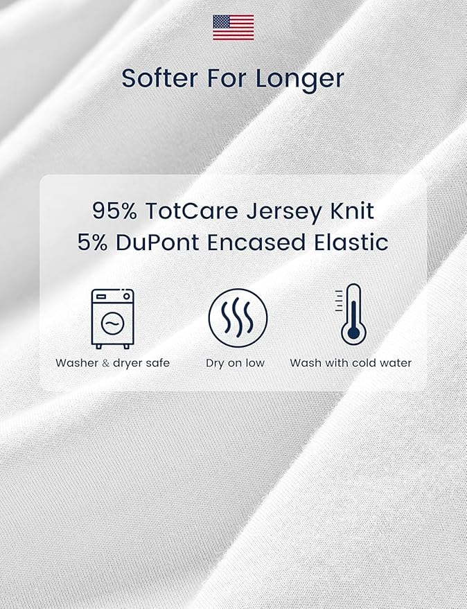 TotAha Premium Stretchy Space Crib Sheets (2-Pack)-Hypoallergenic, Silky Comfort, Buttery Soft, Calming Effect, All-Season Jersey-Knit Sheets, 9'' Extra Deep Pocket