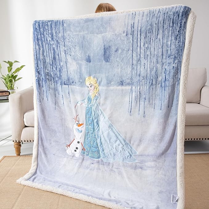 COSUSKET Kids Throw Blanket, 3D Cartoon Embroidery Sherpa Blanket Boys Girls Gifts