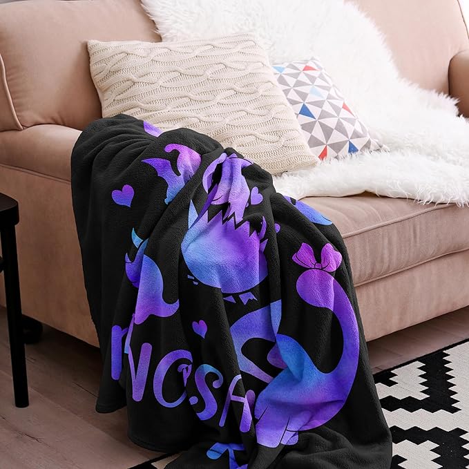 Dinosaur Blanket Gifts, Dinosaur Blanket for Girls Kids, Dinosaur Gifts for Girls Women, Just a Girl Who Loves Dinosaurs Blanket, Best Gift Ideas for Dinosaur Lover Blanket 40"X50"