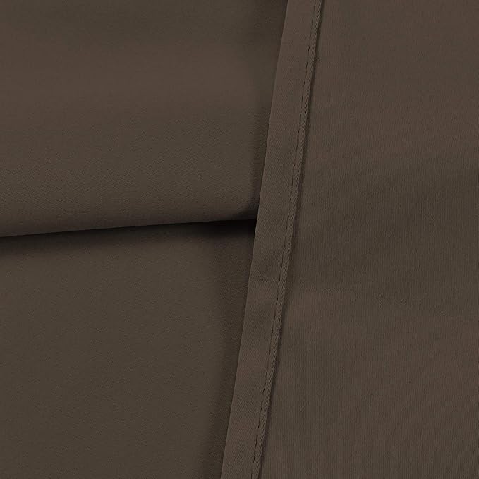 Solid Grommet Top Brown Valance for Kitchen Windows Blackout Curtain Valance for Living Room Short Straight Drape Valance for Bedroom Kids Room/Cafe/Loft 100X18 1 Panel Coffee Brown