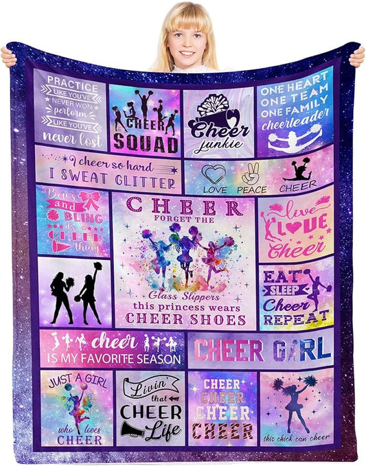Cheer Gifts, Cheerleader Gifts for Girls, Cheerleader Gifts, Cheer Gifts for Girls, Cheer Coach Gift, Cheer Up Gifts for Women, Cheerleading Gifts Ideas, Cheer Blankets for Girls 40"x50"