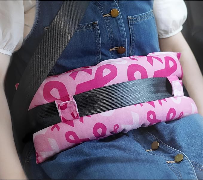 Mastectomy Pillow, Hysterectomy Pillow, Post Heart Surgery Seatbelt Pillow, C Section Recovery Pillow, Port Pillow for Chemo Patients, Pacemaker Seatbelt Protection, Breast Cancer Gifts for Women