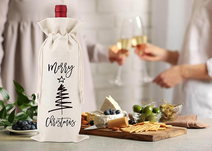 Christmas Wine Gift Bags,Pairs Well With Christmas,Christmas Wine Bags,Wine Gift Bag,Christmas Drawstring Wine Bag,Christmas Party Favors,Holiday Party Favors,1 Drawstring Gift Wine Bag,Q31