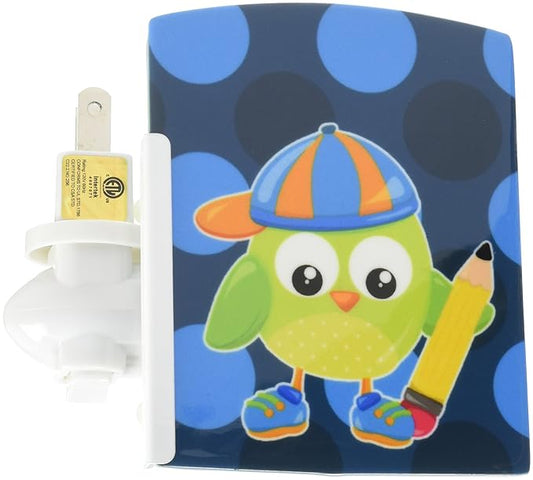 Caroline's Treasures BB9028CNL Back to School Boy Bird Ceramic Night Light Compact, UL-Certified, Ideal for Bedroom, Bathroom, Nursery, Hallway, Kitchen, 6x4x3, Multicolor