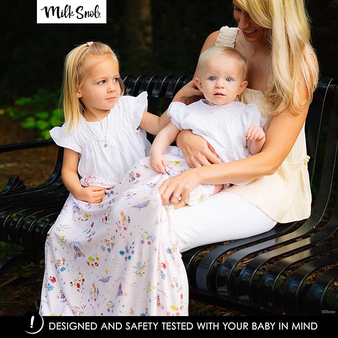 Milk Snob Disney A Wish Come True Baby Girl Swaddle Blanket, Soft Receiving, Security Bed and Play Blanket, Toddler and Infant Baby Bedding Registry and Shower Gifts, Newborn Essentials, 34" x 34"