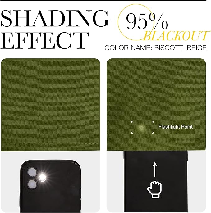 NICETOWN Window Curtain Panels, Christmas Window Decoration Thermal Insulated Solid Grommet Blackout Draperies/Drapes for Bedroom (1 Pair, 34 by 54-inch, Olive Green)