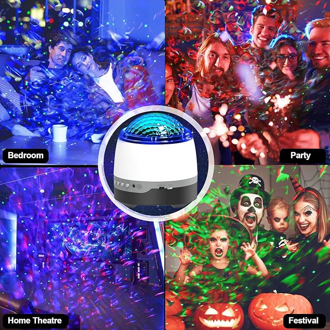 Galaxy Projector,Star Projector for Bedroom,Remote Control & White Noise Bluetooth Speaker,8 Soother Sounds,Timer,LED Night Lights for Kids Room, Adults Home Theater, Party, Living Room Decor