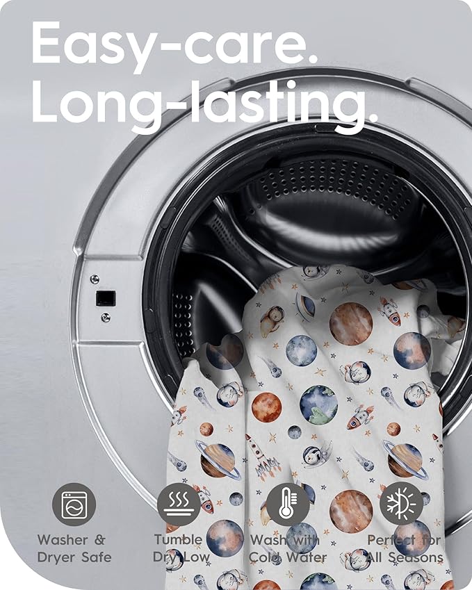 Graco Pack and Play Sheets Fitted, TotBasic Ultra Soft Mini Crib Sheets Boy, Neutral Pack N Play Mattress Sheets Hypoallergenic and Soothing, Premium Jersey Playrad Sheets, 2 Pack(Space Explorer)