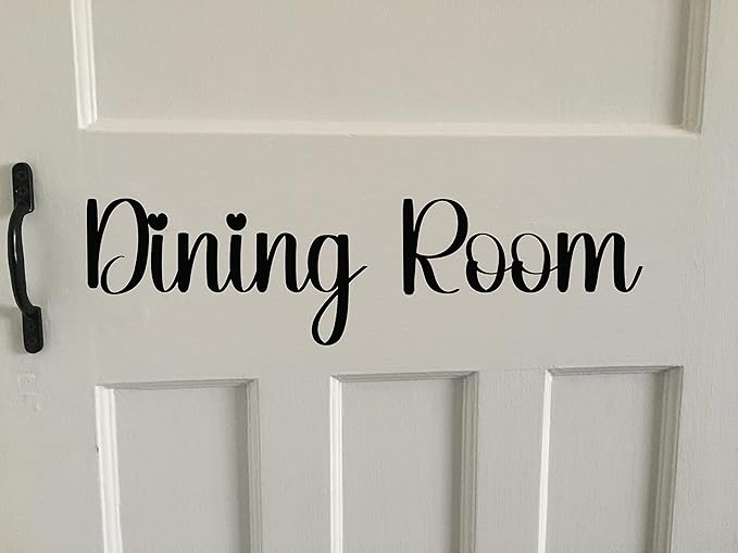 Home Door Sign Stickers - Bedroom Décor - Bathroom Door Sign - Toilet - Kitchen - Living Room (Dining Room)