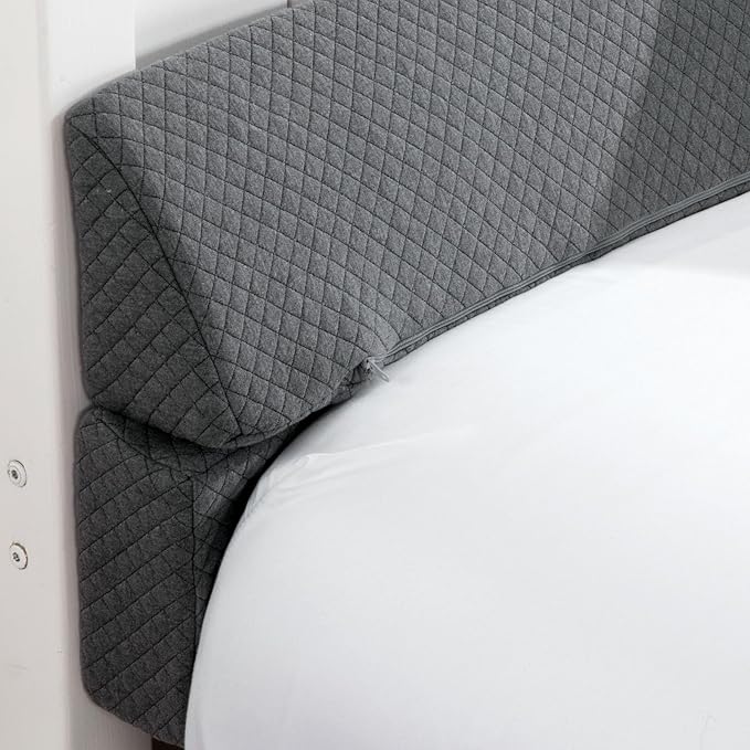 MABOZOO Pillow Wedge for Headboard Gap,Bed Gap Filler Full Size,Foldable Bed Wedge Pillow for Headboard,Grey Bed Wedge Gap Filler,Foam Mattress Gap Filler,54"x6"x6"