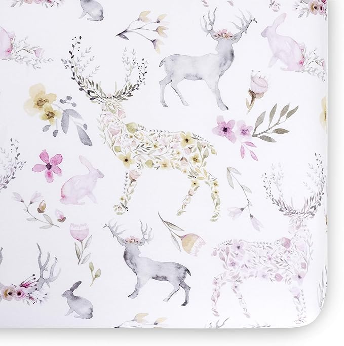 Crib Sheets - Crib Sheets Girl -Crib Sheets Boy - Jersey Sheets - Nursery Bedding - Toddler Bedding Sets for Girls - Toddler Bedding Sets for Boys - Baby Crib Sheets - OILO Studio Crib Sheet Fawn