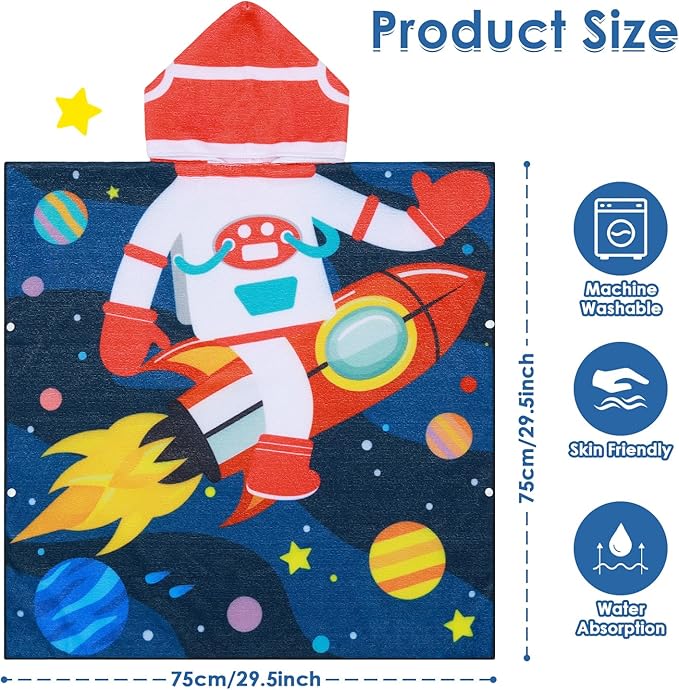 Kids Beach Towels Baby Towels with Hood Toddler Pool Towel Large Bath Towels for Boys and Girls for Travel Shower Swimming