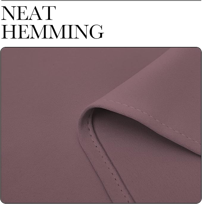 NICETOWN Bedroom Curtain Panels Blackout Draperies, 1 Pair, 29 by 45 inches, Dry Rose, Thermal Insulated Solid Grommet Blackout Curtains/Drapes