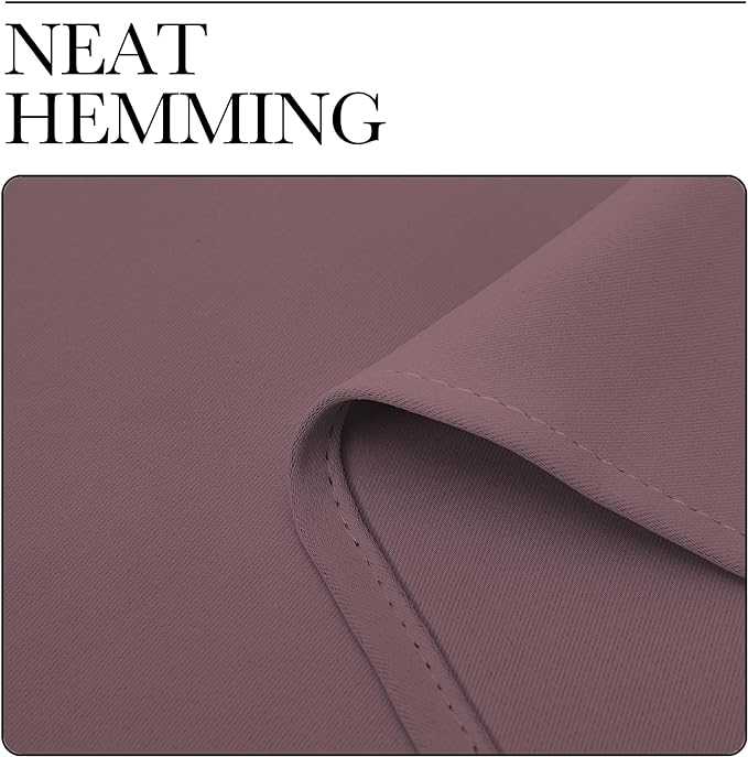 NICETOWN Dry Rose Room Darkening Curtains for Kitchen, Set of 2, 42 inches Wide by 78 inches Long, Window Treatment Thermal Insulated Solid Grommet Room Darkening Curtains/Drapes for Bedroom