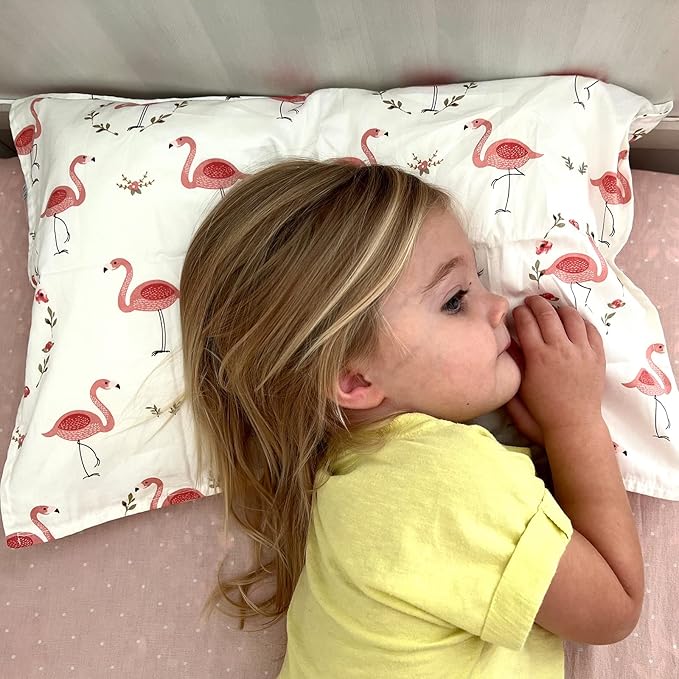 ALVABABY Toddler Pillowcases-Cotton Pillow Cover Fits 14x19 or 13 x 18 Kids Bedding Pillow 2 Pack Large Pillow Covers with Envelope for Babies Children Boys Girls Sleeping and Travel