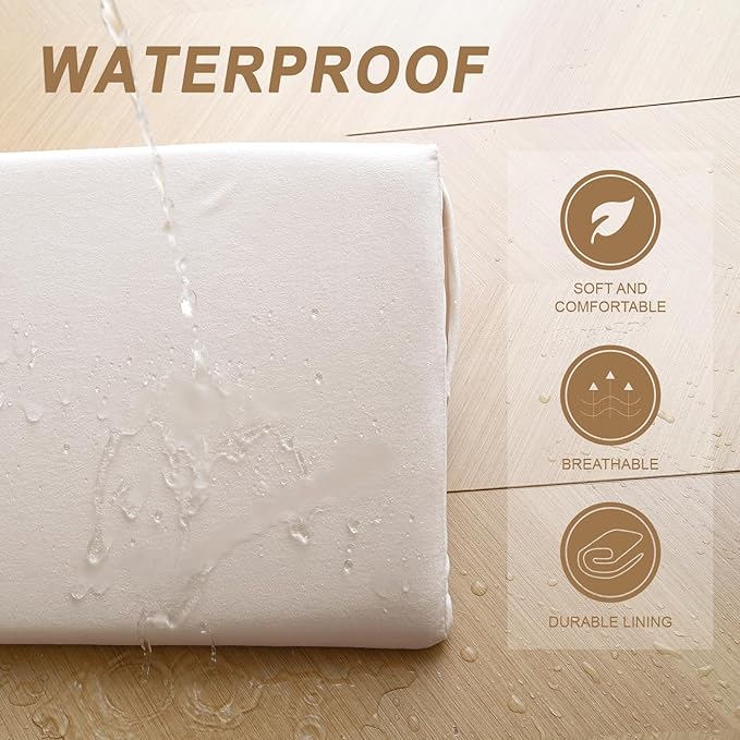 WdFour Bed Wedge pillow, close off Headboard, wall and Mattress Gap. incline, slanted sweat-proof pillow for neck and back pain relief anti-snoring for comfortable sleeping.(Beige,39Wx10Dx6H)