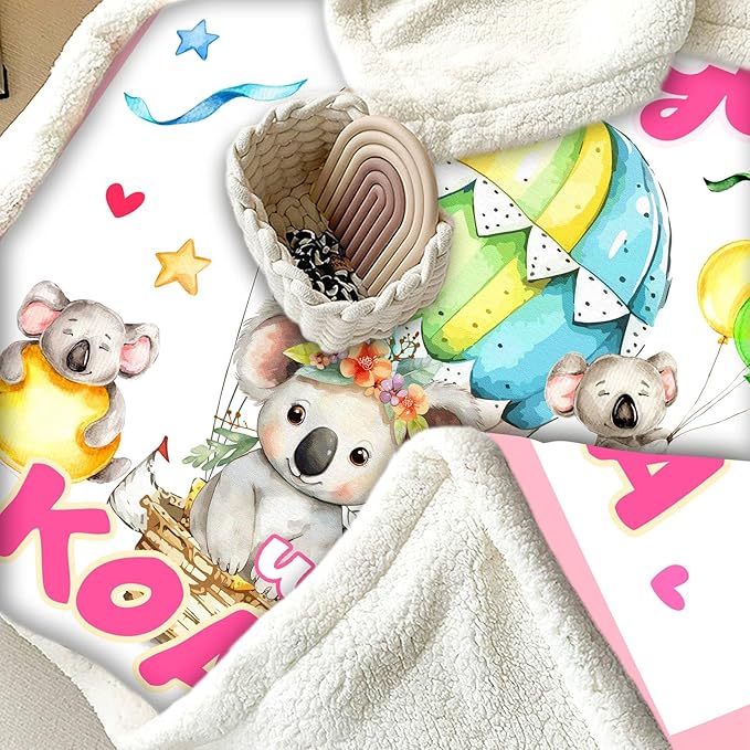 Just A Girl Who Love Koala Blanket Cute Funny Koala Decor Throw Blanket Gifts for Girls Boys Koala Lover Super Warm Soft Plush Bedding Blanket (KOALA,50"x 60")
