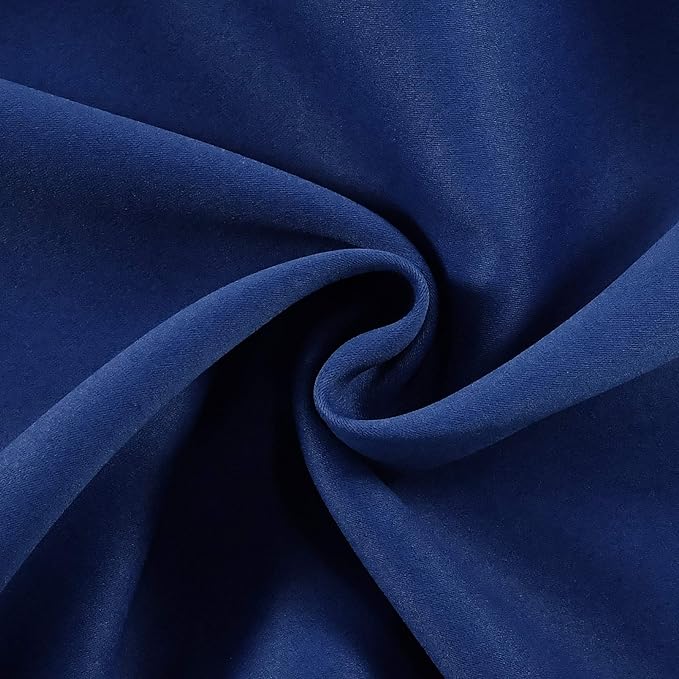 DECOVSU Navy Blue Window Valance for Kitchen 100x18 Solid Blackout Thermal Insulated Grommet Valance for Bedrooom Living Room Extra Wide 1 Panel 100W X18 L