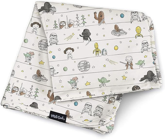 Milk Snob Star Wars Precious Padawans Baby Boy and Girl Swaddle Blanket, Soft Receiving, Security Bed and Play Blanket, Toddler and Infant Baby Bedding Registry and Shower Gifts, Newborn Essentials