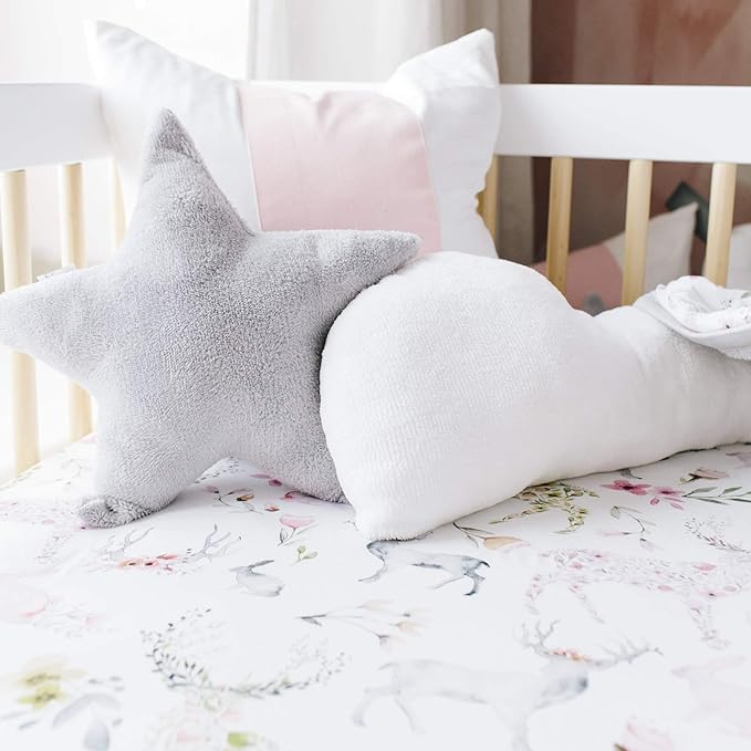 Crib Sheets - Crib Sheets Girl -Crib Sheets Boy - Jersey Sheets - Nursery Bedding - Toddler Bedding Sets for Girls - Toddler Bedding Sets for Boys - Baby Crib Sheets - OILO Studio Crib Sheet Fawn