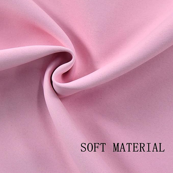 Brush Pink Valance for Girls Bedroom Blackout Grommet Top Valance Window Treatment for Living Room Short Straight Drape Valance for Nursery Baby Girls Room 100X18 1 Panel