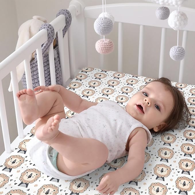 Pack n Play Fitted Sheet. 2 Piece Mini Crib Sheet. Elastic Playard Sheet. Portable Sheet Set. Elastic Convertible Playard Set. Compatible with Graco Pack n Play (Whale and Lion)