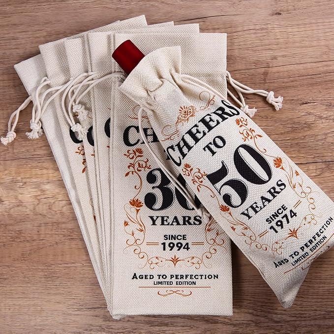 SpringWhisper 70th Birthday Gifts for Women Men Back in 1954 Birthday Gift 70 Years Old Gift Birthday Decoration Wine Bag Gift for Her Him Wine Gift Bag 70th Turning 70