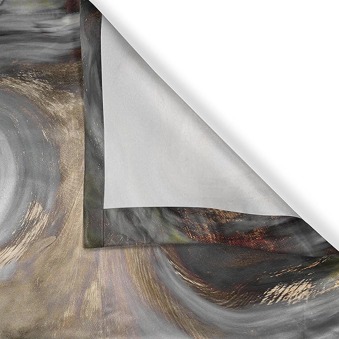 Ambesonne Marble Kitchen Curtains, Retro Style Paintbrush Colors in Marbling Texture Watercolor Artwork, Window Drapes 2 Panel Set for Kitchen Cafe Decor, 55" x 39", Sand Brown