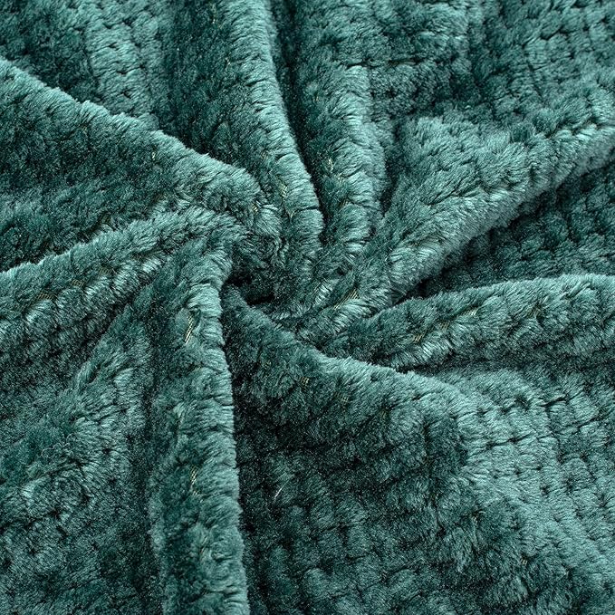 Fuzzy Blanket or Fluffy Blanket for Baby Girl or boy, Soft Warm Cozy Coral Fleece Toddler, Infant or Newborn Receiving Blanket for Crib, Stroller, Travel, Decorative (40Wx60L, M-Black Green)