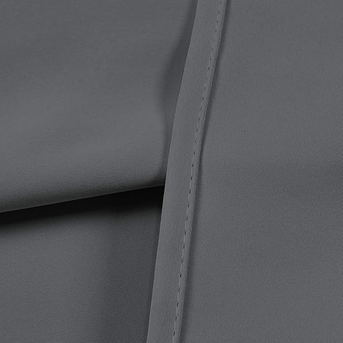 Dark Gray Valance Curtains for Bedroom Solid Grommet Top Blackout Thermal Insulated Curtain Valance for Living Room Basement/Loft/Office 70 X18 1 Panel Grey