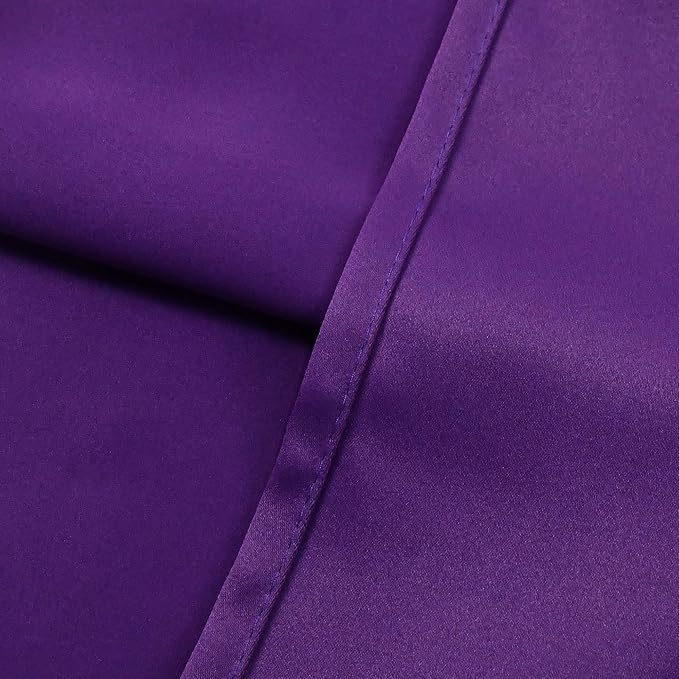 Purple Valance for Kitchen Windows Solid Grommet Top Blackout Valance Window Treatment for Living Room Short Straight Drape Valance for Bedroom Kids Room 42X18 1 Panel Royal Purple