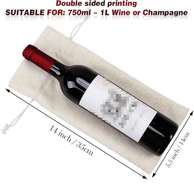 Pregnancy Announcement Grandparents Gifts Wine Bag, Pairs Well With Becoming Grandparents, Gift For New Grandpa Grandma, Baby Announcement, Baby Shower, Drawstring Wine Bag, Party Decorations-25